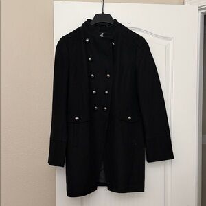 Dereon Black Double-Breasted Pea Coat